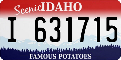 ID license plate I631715
