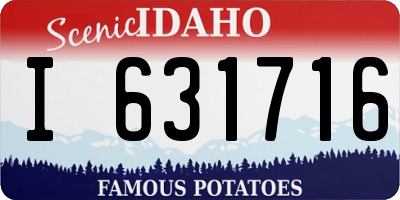 ID license plate I631716
