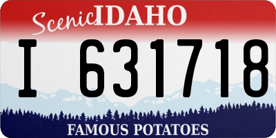 ID license plate I631718