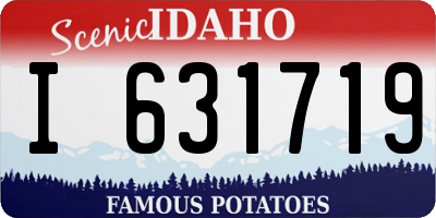 ID license plate I631719