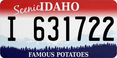ID license plate I631722