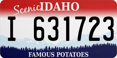 ID license plate I631723