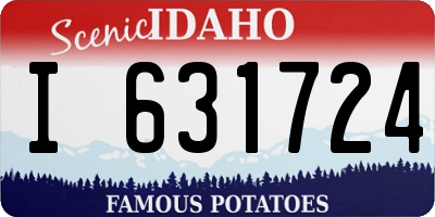 ID license plate I631724