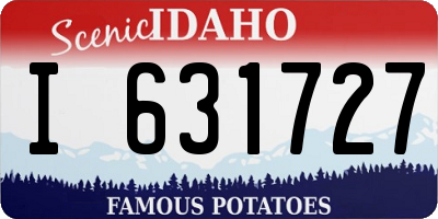 ID license plate I631727