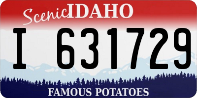 ID license plate I631729