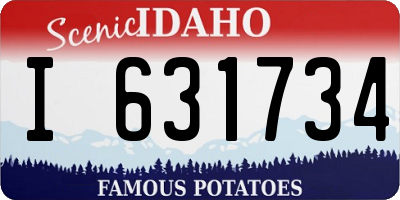 ID license plate I631734