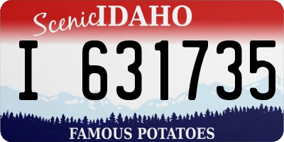 ID license plate I631735