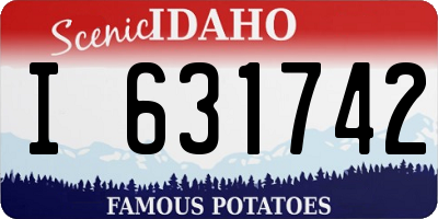 ID license plate I631742