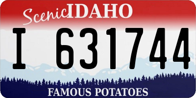 ID license plate I631744
