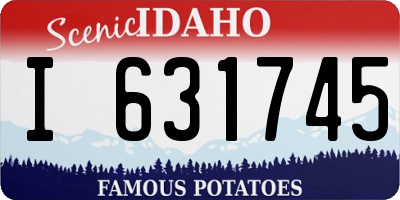 ID license plate I631745