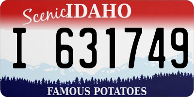 ID license plate I631749