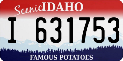 ID license plate I631753