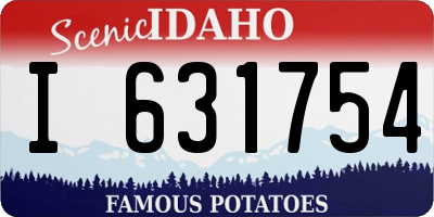 ID license plate I631754