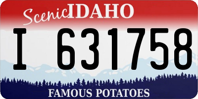 ID license plate I631758