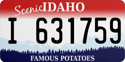 ID license plate I631759