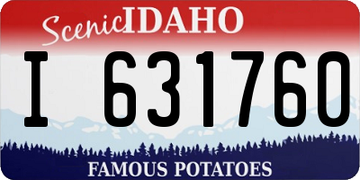 ID license plate I631760