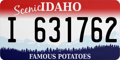 ID license plate I631762