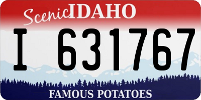 ID license plate I631767