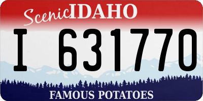 ID license plate I631770
