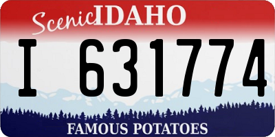 ID license plate I631774
