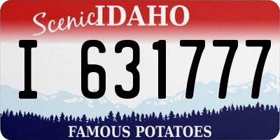 ID license plate I631777