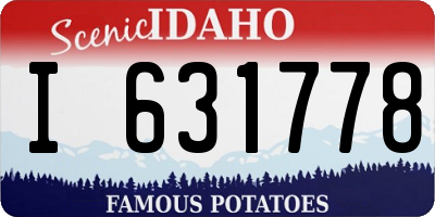 ID license plate I631778