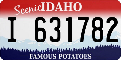 ID license plate I631782