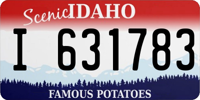 ID license plate I631783