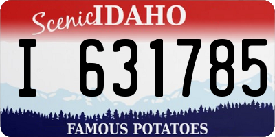 ID license plate I631785