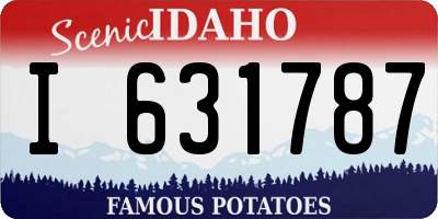 ID license plate I631787