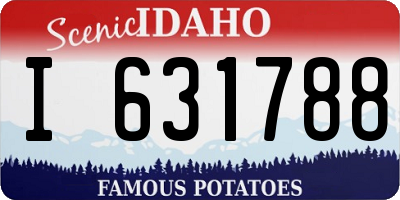 ID license plate I631788