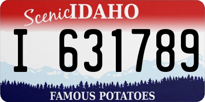 ID license plate I631789