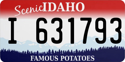 ID license plate I631793
