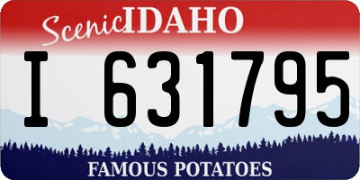 ID license plate I631795