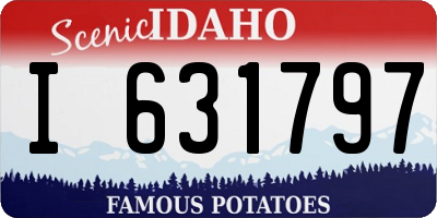ID license plate I631797