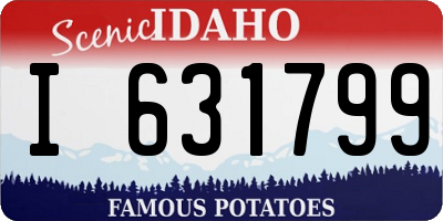 ID license plate I631799