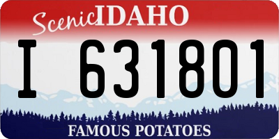 ID license plate I631801
