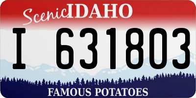 ID license plate I631803