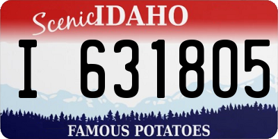 ID license plate I631805