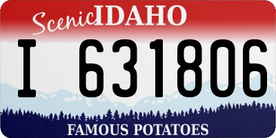 ID license plate I631806