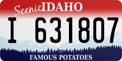 ID license plate I631807