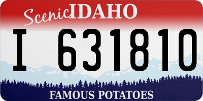 ID license plate I631810