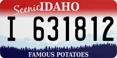 ID license plate I631812