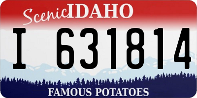 ID license plate I631814