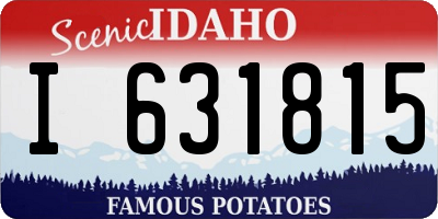 ID license plate I631815