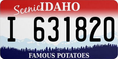 ID license plate I631820