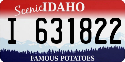 ID license plate I631822