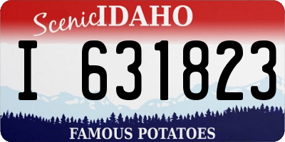 ID license plate I631823