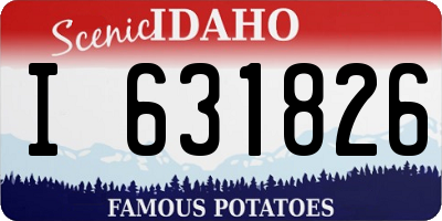 ID license plate I631826