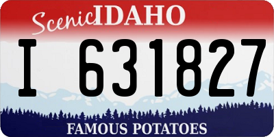 ID license plate I631827